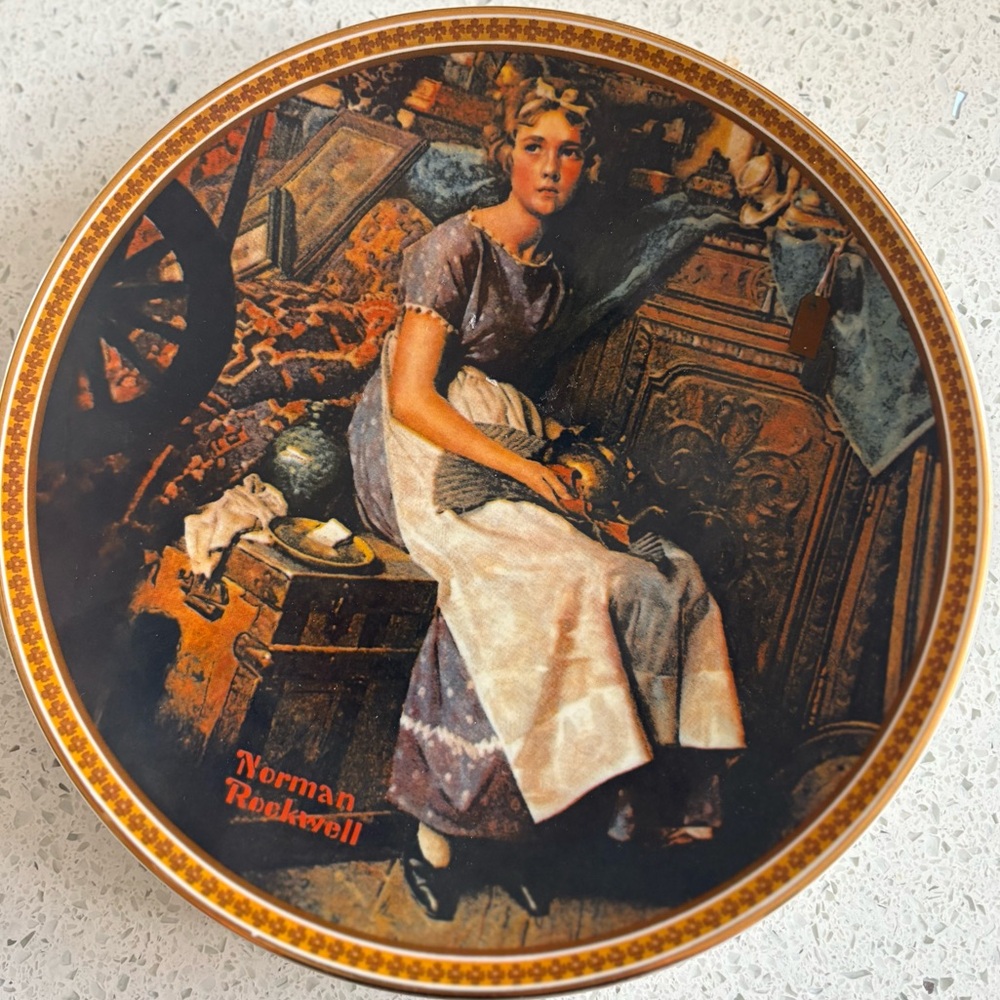 Norman Rockwell “Dreaming in the Attic” Collector Plate – Knowles Fine China